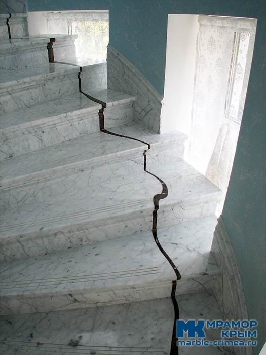 Мраморная лестница в стиле модерн Мраморная лестница в стиле модерн