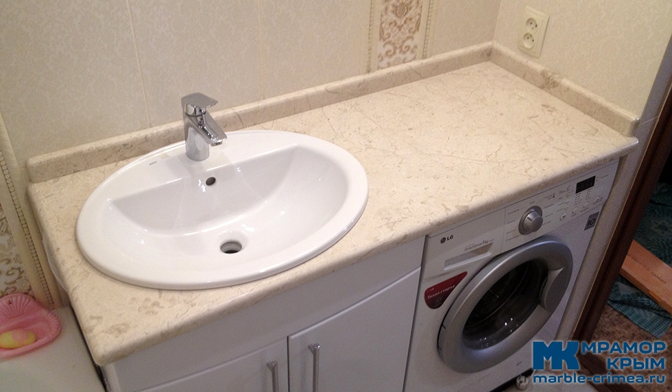 Мраморная столешница в санузел Мраморная столешница в санузел