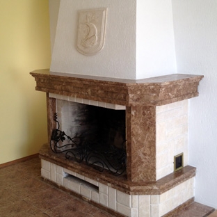 Камин из мрамора и известняка Камин из мрамора и известняка