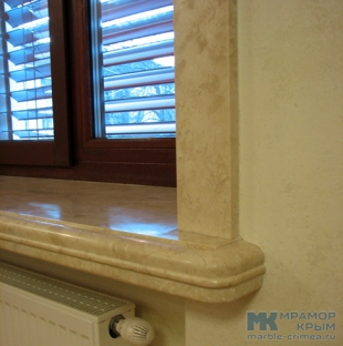 Подоконники из натурального мрамора Подоконники из натурального мрамора
