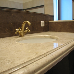 Мраморная столешница в ванную комнату Мраморная столешница в ванную комнату